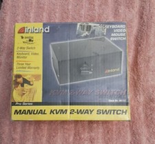 Inland Manual KVM 2 Way Switch Keyboard Video Mouse Switch Pro Series 08112 picture