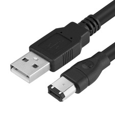 Firewire 400 to USB Cable IEEE 1394-a 6 Pin 2.0 Adapter 5.9FT, Black picture