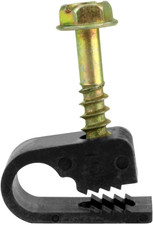 Flexible Single Cable Screw Clips – 100 Pack, Black picture