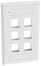 Panduit NK6FWHY NetKey 6 Port Single Gang Flush Mount Vertical (10 Pack) picture