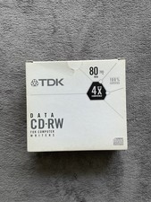 TDK DATA CD-RW For Computer Writers 80min 700MB - QTY 10 Discs Sealed picture
