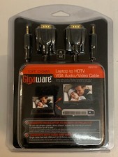 10-Foot VGA Cable with 3.5mm Audio Cord 10' FT Black Laptop HDTV Monitor 1080p picture