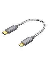 CableCreation Short USB C to Micro Cable 0.65 FT, Braided 0.65FT, Grey  picture