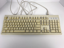 Vintage Beige PS/2 Keyboard KWD-203 Windows Key Tested Working picture