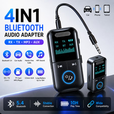 4In1 Bluetooth Audio Adapter Wireless Receiver Transmitter MP3 Player 3.5mm Aux picture