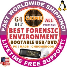 CAINE 14 Warp Forensic Environment Linux OS | 64Bit | Live Boot USB/DVD | MAC/PC picture