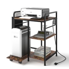 Sedegn Home Printer Stand with Charging Station, 24x18 Inches Stands for Large P picture