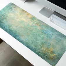 2D Flat Modern Ocean Green Abstract Art Mouse Pad, Suitable for Home and Offic picture