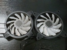 EZDIY-FAB 2x 120mm Case Fans White LED 12V 1200RPM 38CFM Hydraulic picture