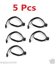5x 18-Inch SATA III 6.0 Gbps Cable with Locking Latch and 90-Degree Plug - Black picture
