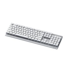 M104 Full Size Wireless Gaming Keyboard TriMode Membrane RGB White PC Mac picture