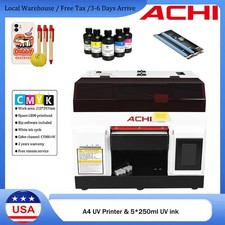 【US】ACHI A4 UV Epson L800 Printer High precision printing Various Flat Materials picture