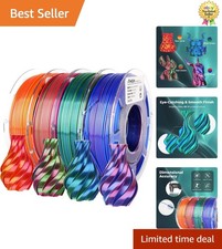 Creative 3D Printing with Silk Dual Color PLA - 4 Spool 200g Pack for Artists picture