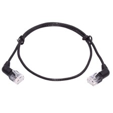 Cablecy CAT6 UTP Male to Male 360 Degree Angled Rotating Cable RJ45 1000Mbps picture