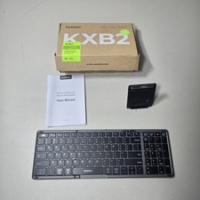 Seenda KXB2 Foldable Wireless Keyboard Full Size Black Multi Device KTU-401 New picture