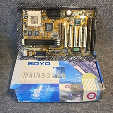 NOS Mainboard Retro Soyo SY-5EMA+ V1.1 Socket 7 ISA PCI NIB picture