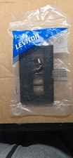 Leviton 49910-HE4 Quickport Modular Furniture Faceplate 4-Port Black picture