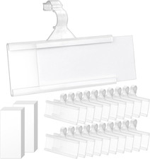 25Pcs Wire Shelf Label Holder, Reusable Plastic Shelf Tags for Pantry Retail Sh picture