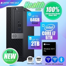 DELL Desktop Computer PC i7,Up to 64GB RAM, 2TB m.2 SSD,  Windows 11/10, WiFi picture