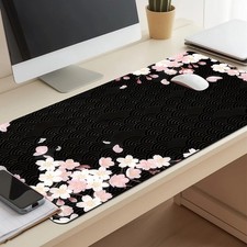 1pc Extra Large Mouse Pad Laptop Keyboard Mat - Japanese Style Pink Cherry Blo picture