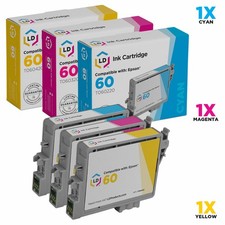 LD T060 60 Inkjet Cartridges Set of 3 for Epson T060220 T060320 T060420 CX7800 picture