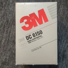 3M DC 6150 Data Cartridge Tape 150MB QIC-150 QIC-120 Vintage Backup NOS New picture
