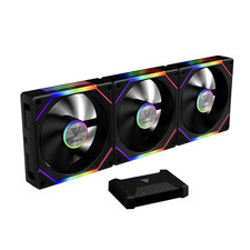 GAMDIAS 3 Pack 120mm Case Fan & 3 Reverse Blades & 1 USB Hub, ARGB PWM PC Fans w picture