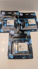 HP 61 Tri-Color Ink Cartridge Genuine OEM Exp 2023 2027 (Lot of 3) picture