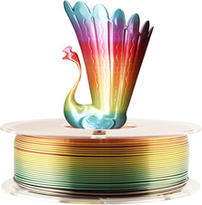 Silk Shiny Fast Color Gradient Change Rainbow Multicolored 3D Printer PLA picture