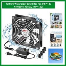 120mm Waterproof Small Box Fan  12V Computer Fan AC 110v 120v picture