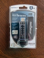 iStorage datAshur 4 GB Secure Flash Drive Password protected Dust & Water Resist picture