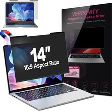 Magnetic Laptop Privacy Screen 14 Inch 16:9 Display, Removable Computer Screen P picture