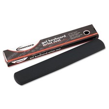 Innovera 50459 Fabric-Covered Gel Keyboard Wrist Rest, 19 x 2.87, Gray, 2/Pack picture