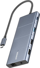 Anker USB-C Hub, 11-In-1 Docking Station Dual Monitor with 4K HDMI and DP | 1 US picture