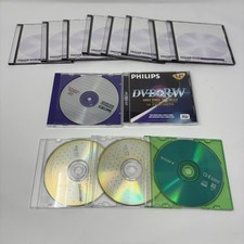 Rewritable DVD / CD Lot Of 13 (Sony, Memorex, Philips, Maxell) picture