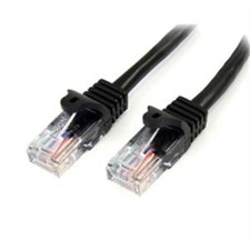 Startech 45Patch50Bk 50Ft Black Cat5E Cable Snagless Ethernet Gigabit Lan picture