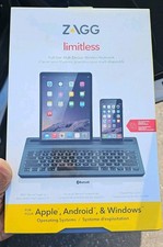 NEW ZAGG Limitless Full-Size Universal Bluetooth Keyboard - Black Wireless  picture