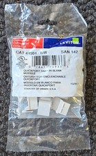 Leviton CAT 41084-BW SAN 142 QuickPort Snap-In Blank Module - Bag of 10 - NEW picture