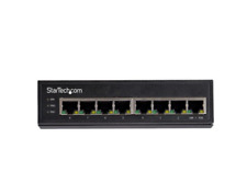 Startech Industrial 8 Port Gigabit PoE Switch 30W - Power Over Ethernet Switch - picture