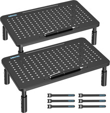 2 Pack Adjustable Monitor Stand Riser with Drawer, Supports 44Lbs picture