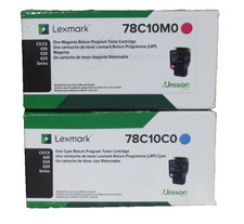 LOT OF 2 LEXMARK 78C10M0 78C10C0 Toner Magenta,Cyan NEW picture