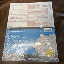 Office Depot 1099-NEC Software Suite 2023 25 Recipients New Sealed TaxRight USA picture