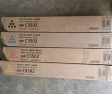 Set 4 (KCMY) Genuine Ricoh Savin Lanier Toner MP C3502 Black Magenta Yellow Cyan picture