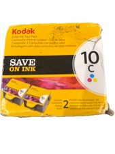 Kodak Ink Cartridges 10C Color Genuine - 2 Sealed Cartridges - Open Box picture