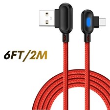 90 Degree Right Angle Fast Charger For Samsung iPhone 17 16 15 USB Type C Cable picture