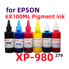 6X100ML Premium Pigment refill Ink for XP-980 279 T279 Cartridge CISS CIS picture