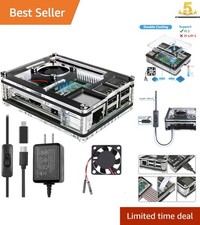 All-in-One Raspberry Pi 3 Case: Cooling, Power Supply & Aluminum Heatsinks picture
