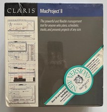 SEALED MacProject II v2.0 (1989) Vintage Big Box Software For Mac picture