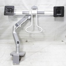 Humanscale Dual Monitor Arm + M/Connect MP-ATS Power Charging Hub – Silver picture