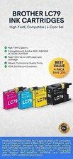 4Pk TCT LC79 LC79BK LC79C LC79M LC79Y HY For Brother J6510DW J6710DW Comp Ink picture